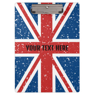 Personalisierte Flagge des Vereinigten Königreichs Klemmbrett