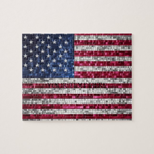 Personalisierte Flagge des Vereinigten Königreichs Puzzle (Horizontal)