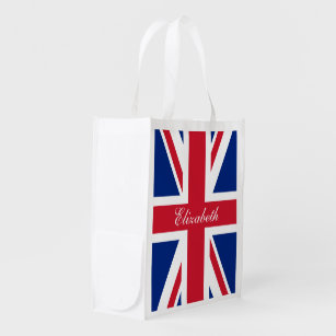 PERSONALISIERTE Flagge des Vereinigten Königreichs Wiederverwendbare Einkaufstasche