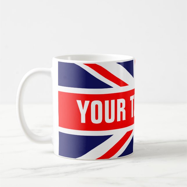 Personalisierte Flagge Großbritanniens Tasse (Links)