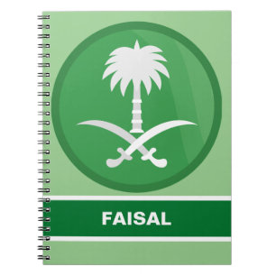 Personalisierte Flagge Saudi-Arabiens (KSA) Notizblock