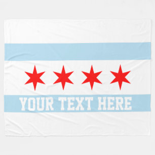 Personalisierte Flagge von Chicago Fleecedecke
