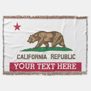 Personalisierte Flagge von Kalifornien-Republik Decke
