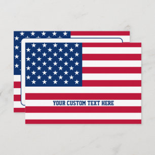 Personalisierte Flaggen-US Flagge der USA Dankeskarte