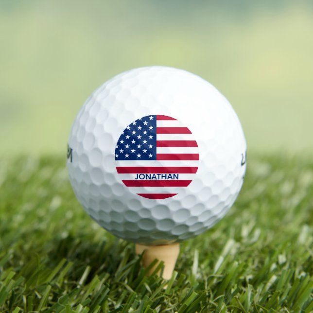 Personalisierte Flaggen-US Flagge der USA Golfball (Insitu T-Shirt)