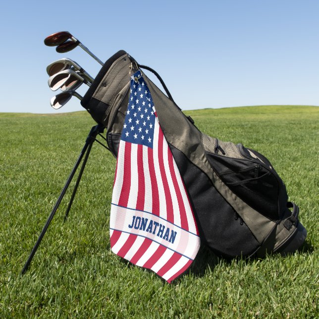Personalisierte Flaggen-US Flagge der USA Golfhandtuch (Gras)