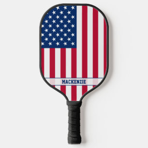 Personalisierte Flaggen-US Flagge der USA Pickleball Schläger
