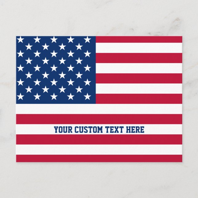 Personalisierte Flaggen-US Flagge der USA Postkarte (Vorderseite)