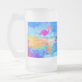 Personalisierte Flamingo Art Glass Tasse für Vater