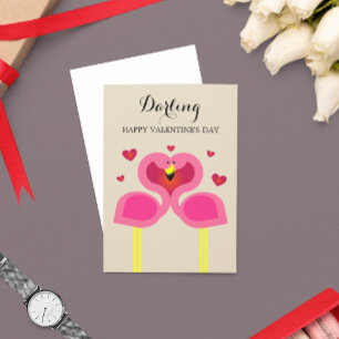 Personalisierte Flamingo-Jubiläumskarte Karte