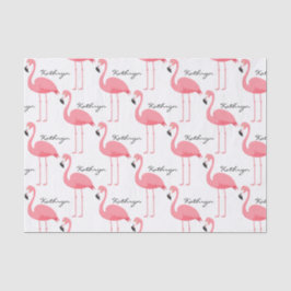 Personalisierte Flamingos-Tissue-Blätter Seidenpapier