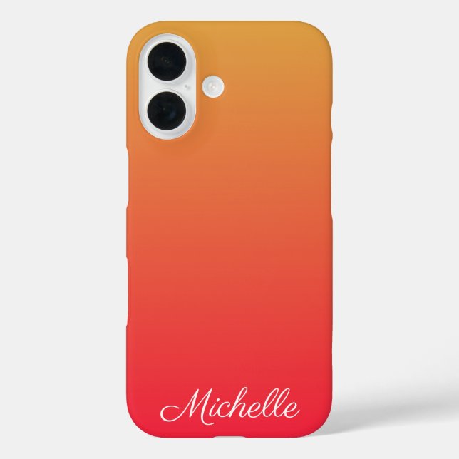 Personalisierte Flamme und gelbe Ober Case-Mate iPhone Hülle (Rückseite)