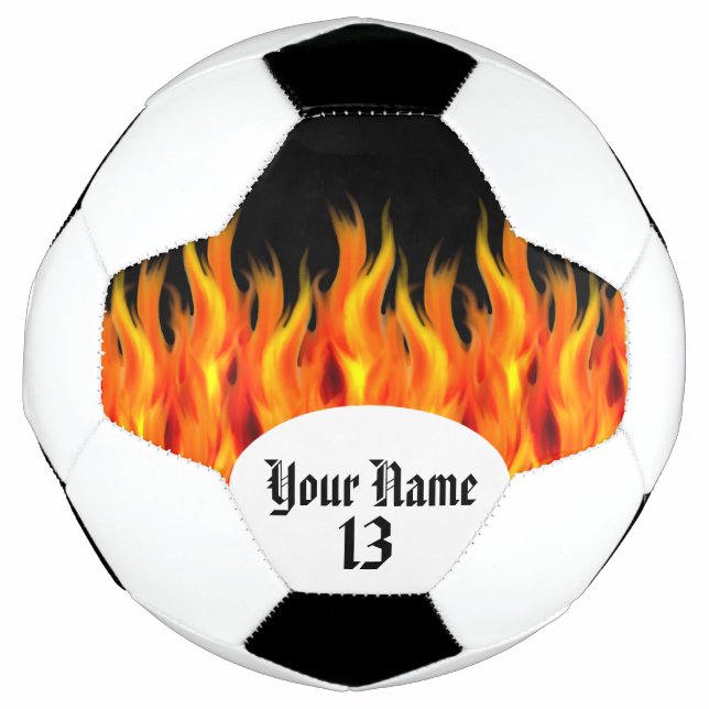 Personalisierte Flammen Fußball (Vorderseite)