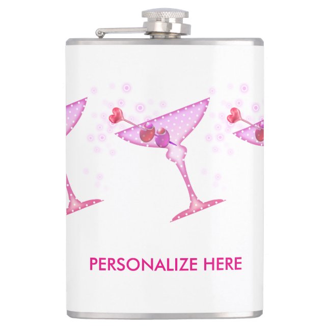 PERSONALISIERTE FLASCHE - PINK MARTINI FLACHMANN (Vorderseite)