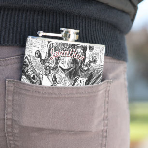 Personalisierte Flasche Respektiere den Ritter Flachmann