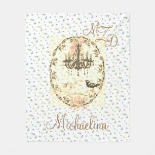 Personalisierte Fleece-Decke Le Chandelier Rosebud Fleecedecke