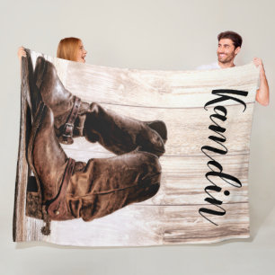 Personalisierte Fleece Stiefel Land rustikale West