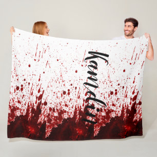 Personalisierte Fleece Throw Blood Spritzer Vampir