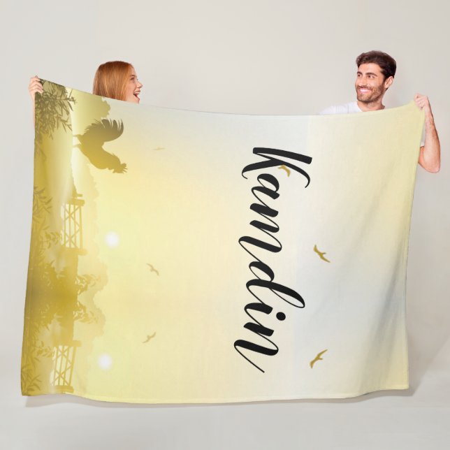 Personalisierte Fleece Throw Sonntagsvormittagszäh (Beispiel)