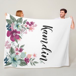Personalisierte Fleece wirbeln Tropische Blume auf