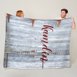 Personalisierte Fleece wirbeln Weißwaschholz Stall