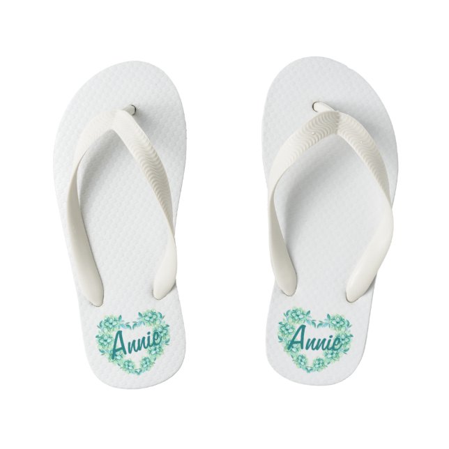 Personalisierte Flip Flop Flops für Blumenmuster (Fußbett)