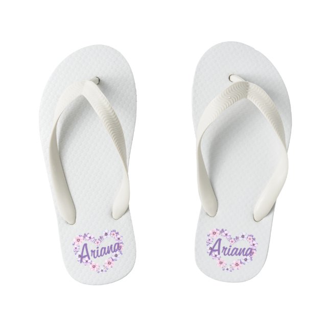 Personalisierte Flip Flop Flops für Blumenmuster (Fußbett)