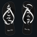 Personalisierte Flip Flops mit Namen<br><div class="desc">Das perfekte Paar Flip Flops für den Groom! Personalisieren Sie sie mit seinem Namen,  oder entfernen Sie alle zusammen.</div>