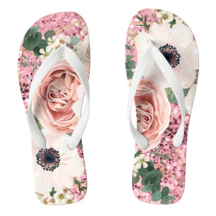 Personalisierte Flipflop Sandals Geometrische Rose