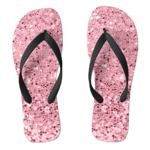 Personalisierte Flipflop Sandals Rose Gold Glitzer