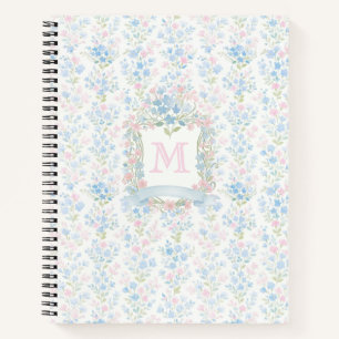 Personalisierte Florale Aquarell-Flanelldecke Notizbuch
