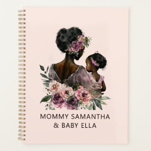 Personalisierte florale Mama und Baby Planer