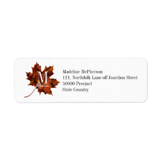 Personalisierte florale Monogramm Herbstleaf