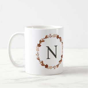 Personalisierte florale Monogramm-Kaffee-Tasse Kaffeetasse