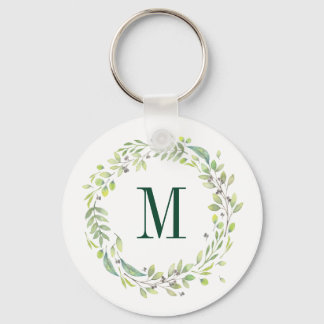 Personalisierte florale Monogramm Sommerfolie Schlüsselanhänger