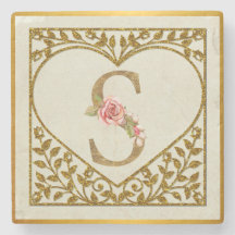 Personalisierte florale Monogramm von A bis Z