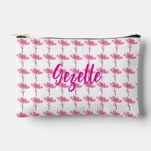 Personalisierte florale Schminktasche, Kosmetiktüt Zubehörtasche