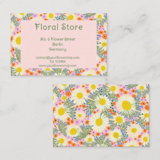 Personalisierte florale Visitenkarte