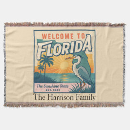 Personalisierte Florida-Wurfdecke Decke