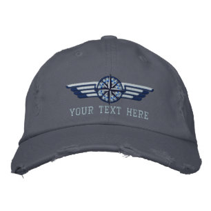 Personalisierte Flüge von Compass-Pilot-Flügen im Bestickte Baseballkappe
