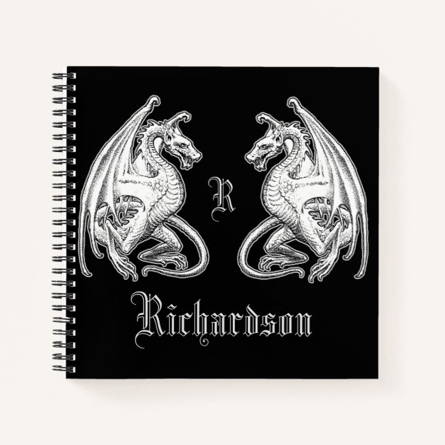 Personalisierte Flügeldrachen Notizbuch (Vorderseite)