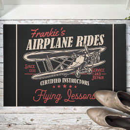 Personalisierte Flugreisen Retro-Flugstunden Fußmatte