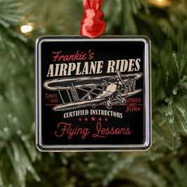 Personalisierte Flugreisen Retro-Flugstunden Ornament Aus Metall