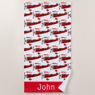 Personalisierte Flugzeuge Muster Beach Handtuch