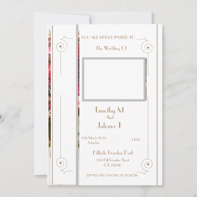 Personalisierte Foto-Adresskarte Einladung (Vorderseite)