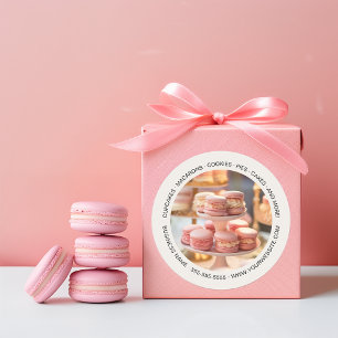Personalisierte Foto-Bäckerei-Cupcake-Torte Geschä Runder Aufkleber