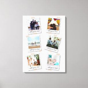 Personalisierte Foto-Collage der Familie 6 Leinwanddruck