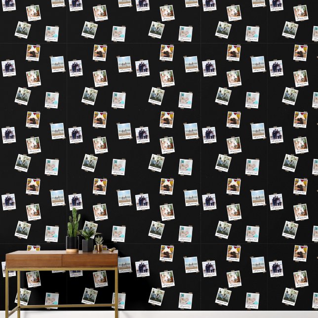 Personalisierte Foto-Collage der Familie 6 Tapete (Hausflur)