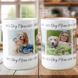 Personalisierte Foto Collage Hund Mama Kaffee Tass Kaffeetasse<br><div class="desc">Beste Hunde Mama je ♡... Überraschen Sie Ihre Lieblings-Hund-Mama, ob Geburtstag, Muttertag oder Weihnachten mit dieser super niedlichen maßgeschneiderten Foto-Tasse. Passen Sie diese Kaffeemaschine mit Ihren 3 Lieblings-Fotos Ihres Hundes an, wickeln Sie sich um Design, Center Foto hat personalisieren mit Namen, oder eine kleine Nachricht. Großartiges Geschenk des Hundes. COPYRIGHT...</div>