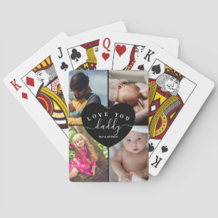 Personalisierte Foto Collage Liebe Sie Daddy Gesch Spielkarten